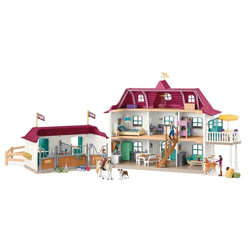 schleich 42706 Casa de campo Lakeside y establo, a partir de 5 años, HORSE CLUB - playset, 179 piezas