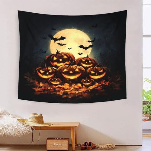 Tapisserie Pumpkin Head 3D tenture murale en tissu 180x230cm art mural drap de décoration