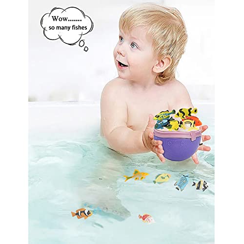 Rcomg 24Pcs Tropical Fish Toys, Plastic Sea Creatures Figurines Set, Educational Learning Ocean Animal Figures, Party Favor Miniature Toys Gifts For Boys Girls Kids #TOP6