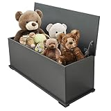 Lestar 40" Storage Chest Trunk, Large Storage Trunk, Wood Chest, Toy Box Organizer (Black)