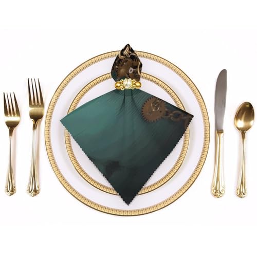6 PCS Servilletas de Tela Estilo Steampunk 18.7x18.7 pulgadas miniatura 3