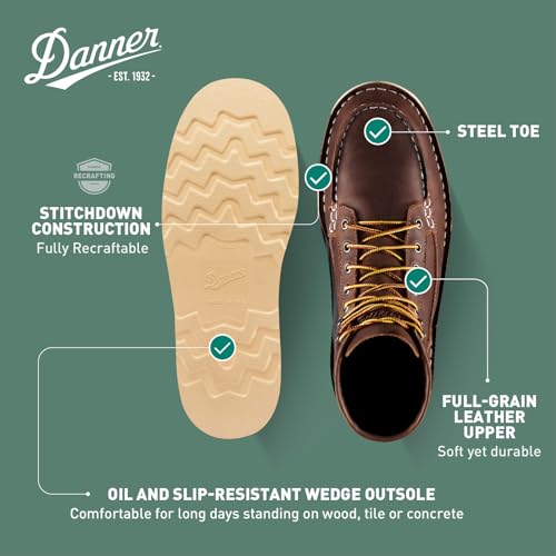 Danner Men's Bull Run MOC Toe Work Boot – vue 4