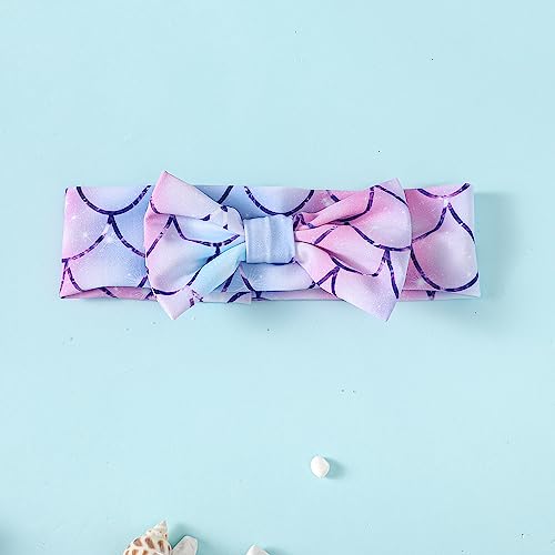 Infant Baby Girl Bikini Swimsuit Mermaid Bathing Suit Tassels Fish Scale Bowknot Toddler Swimwear Summer Outfits Set (Purple 2#, 2-3 Years) #TOP7
