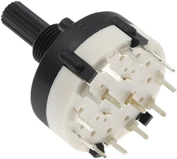 10PCS RS26 1 Pole 12 Position Rotary Band Switch Handle Length 21MM Axis Band Switch