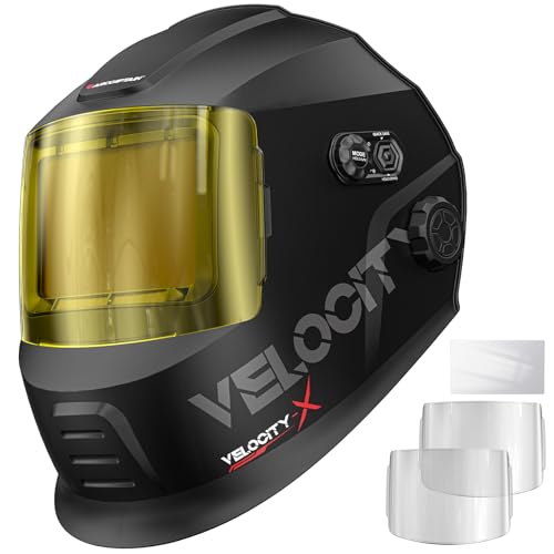 Arccaptain - US ARCCAPTAIN Intelligent Auto-Darkening Welding Helmet, 4.6" x 3.2" Screen