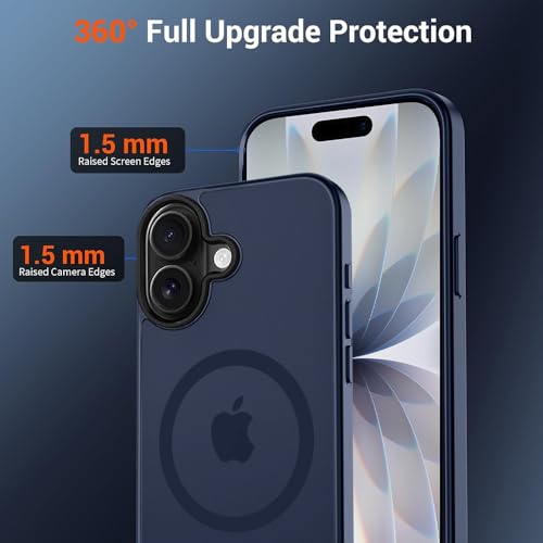 Image of iPhone 17 Magsafe Hard Back Case | Matte Design & 360 Protection | Military-Grade Apple iPhone 17 Cover | Strong Magnet Back - Blue