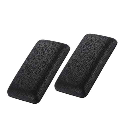 DAMENGOTA 2 rodilleras de coche, cojín de rodilla para consola central automática, almohada para reposabrazos de puerta de coche, accesorios interiores de coche (cuero negro) Cover