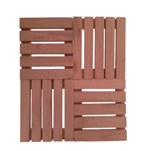 4 Deck Modular 30x30 Natural Área Interna Ripa 5 Eucalipto