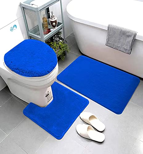 Smart Linen 3 Piece Bathroom Rug Set Includes Bath Rug,