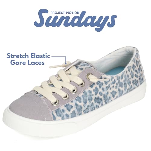 Image of Sundays Canvas Sneakers Women - Memory Foam Insole with Breathable Canvas Shoes for Women Footwear - Non-Slip with Lightweight and Comfortable Womens Sneakers