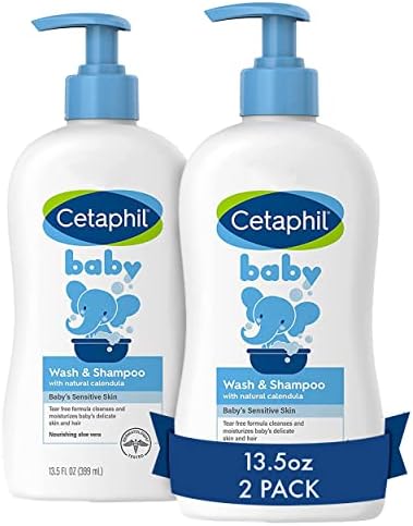 Cetaphil 2-in-1 Baby Shampoo & Body Wash, Tear Free, 13.5oz, 2ct