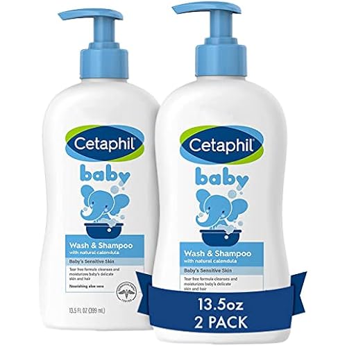 Cetaphil 2-in-1 Baby Shampoo & Body Wash, Tear Free, 13.5oz, 2ct