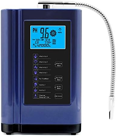 Water Ionizer, Water Purifier Machine PH 3.5-10.5 Alkaline Acid Water Machine,Up to -500mV ORP, 8000 Liters Per Filter,7 Water Settings,Auto-Cleaning,Intelligent Voice (blue)