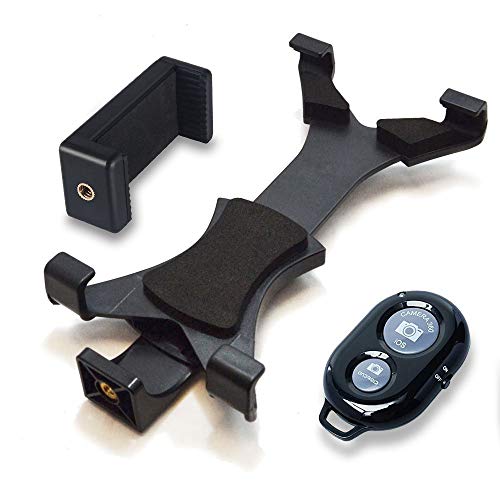 Acuvar 57" Inch Pro Series Tripod, Tablet Mount + Acuvar Universal Smartphone Mount + Wireless Remote For All Smartphone And Tablet Devices + Ecostconnection Microfiber Cloth #TOP2