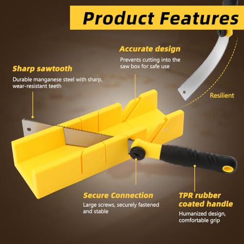 4-in-1 Miter Box and Saw Set