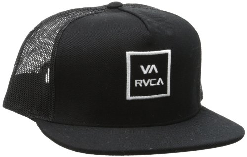 RVCA Men's Va All The Way Mesh Back Trucker Hat, Black, One Size