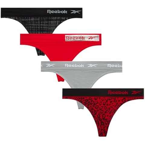 Reebok Womens Performance Stretch Seamless Thongs 4 Pack Cover