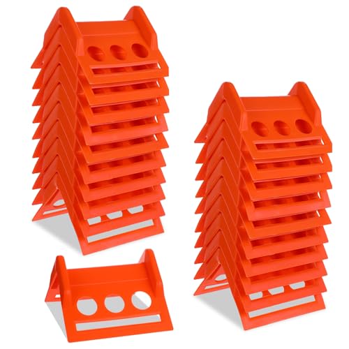20 Pack Orange Flatbed Edge Protectors Corner Protectors for Up to 4 Inch Straps, Reusable Plastic Edge Guards for Box Truck and Flatbed Loads