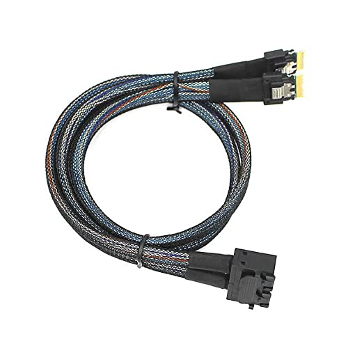Câble Mini SAS SFF-8643 vers Slim SAS 8654 1m blindé haute densité - 4