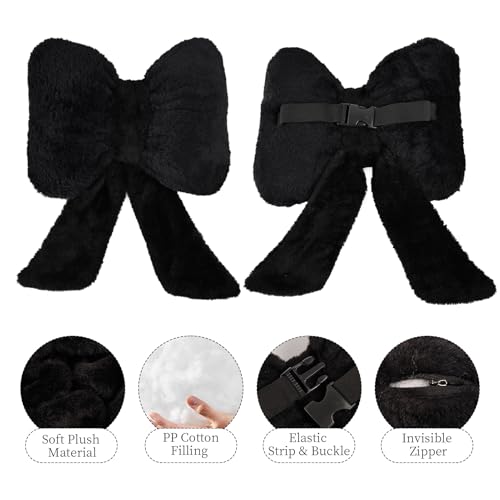 iHUFeather Bow Car Headrest Pillows