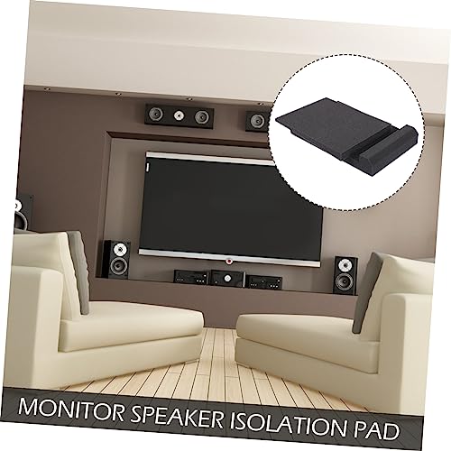 Pads de Aislamiento de Ruido Acústico Cojines Antiruido de Alta Densidad para Altavoces Set de 4 Piezas Almohadillas Absorbentes de Sonido para Estudio en Casa y Juegos Color Negro miniatura 3