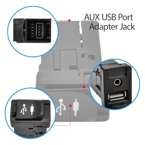 Vehicle USB Input Outlet Socket Adapter Suitable for 86190-0R010 86190-52060 55434-02220 Device Charging Car USB Installation