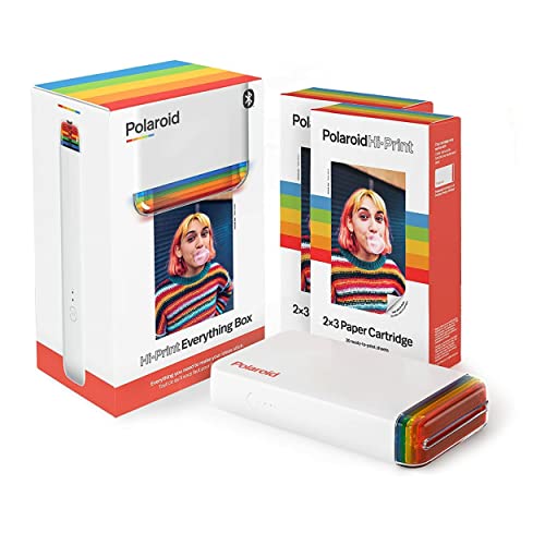 Polaroid - Polaroid Hi-Print Drucker und Papier Bundle - Bluetooth Pocket Photo Printer + Paper...