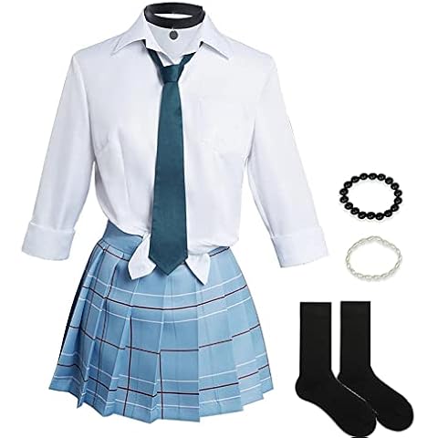 IUTOYYE 7 PCS My Dress-Up Darling Manga Cosplay Costume Carnival Costume School JK Uniform for Girls Women Halloween Christmas Party Fancy Dress COS Marin Kitagawa (S, White) Cover