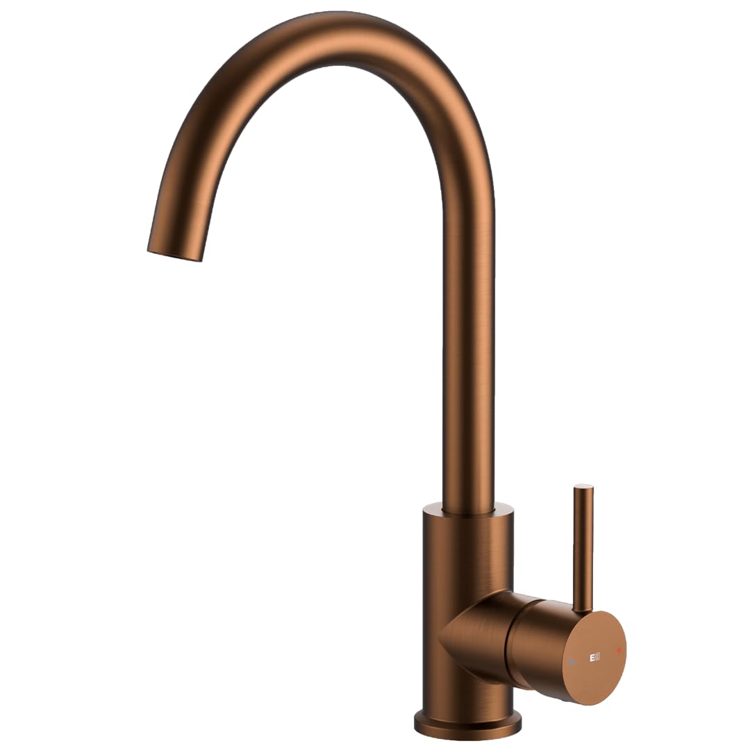 Essebagno Kiwo - Miscelatore lavello cucina in rame spazzolato