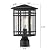 Rosient Outdoor Post Lights Fixture - Exterior Post Lantern with Seeded Glass in Black Finish - Pillar Light Ideal for Patio, Pathway, and Driveway - Outdoor Pole Lights for Porch Post Lighting, Black