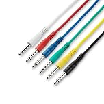 Adam Hall 3 Star Series 1.2m 6.3mm Jack Stereo to 6.3mm Jack Stereo Patch Cable Set
