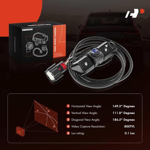 A-Premium Park Assist Camera Rear View Backup Reverse Camera Compatible with Select Chevrolet & GMC Models - 2016-2019 Silverado 2500 HD Silverado 3500 HD, 2016-2019 Sierra 2500 HD Sierra 3500 HD by A-premium - Image 2