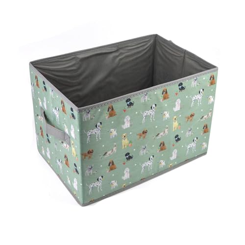 YöL Caja de almacenamiento de juguetes para mascotas, cesta de almacenamiento para perros y cachorros, caja de accesorios plegable, plegable, asas de transporte