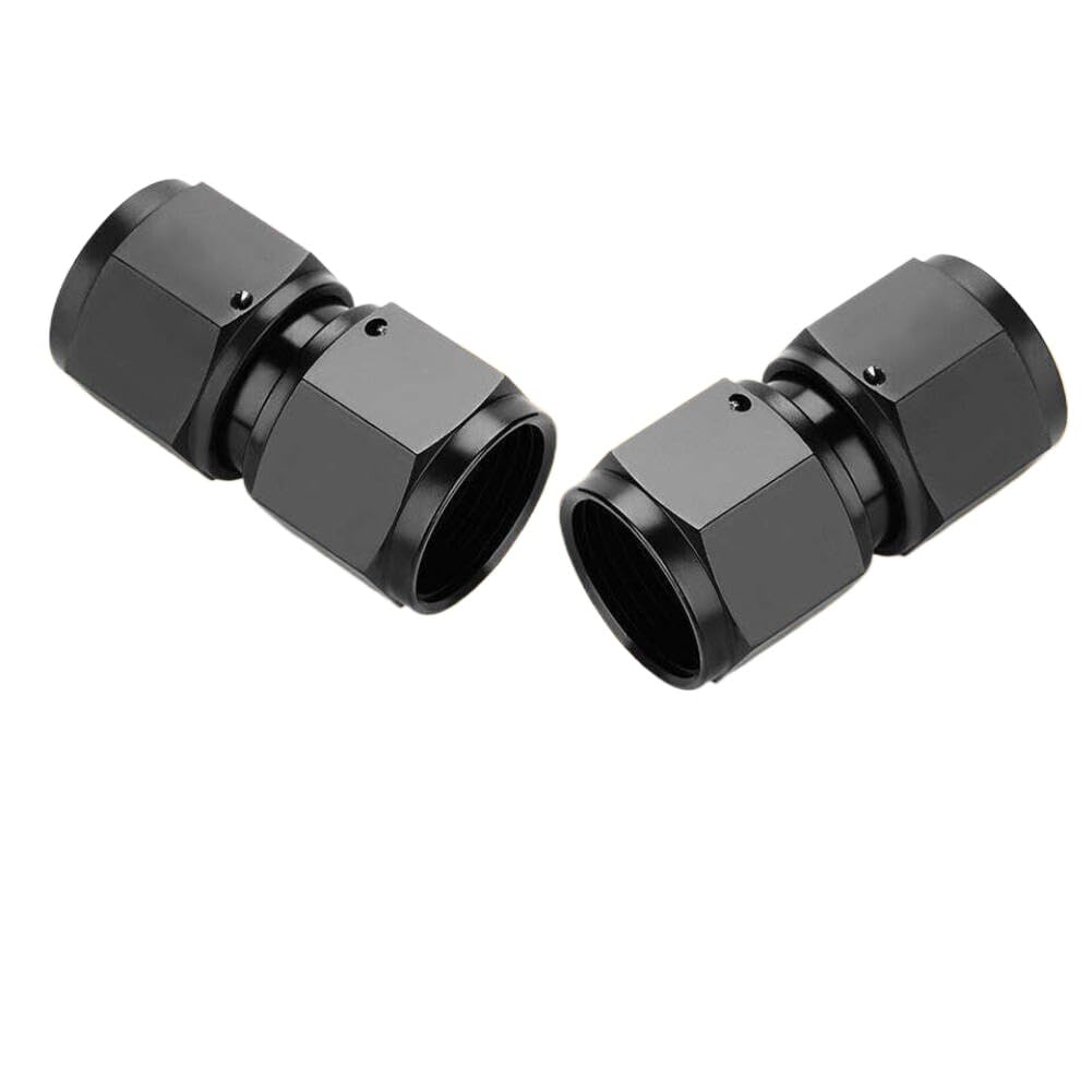 Raccord Union Femelle Pivotant 0 Degré AN12 Vers AN12 En Aluminium Noir Pour Ligne De Refroidissement Modification Turbo Lot De 2