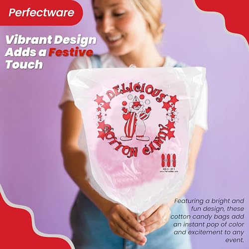 Image of Cotton Candy Bags with Twist Ties- Pack of 400ct