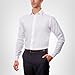 Calvin Klein Men's Dress Shirts Non Iron Regular Fit Stretch Unsolid Solid Shirt, White, 17.5