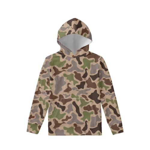Image of WELLFLYHOM Boys Hooded Sweatshirts Hoodie Pullover Cool Graphic Crewneck Blouses Size 6-16