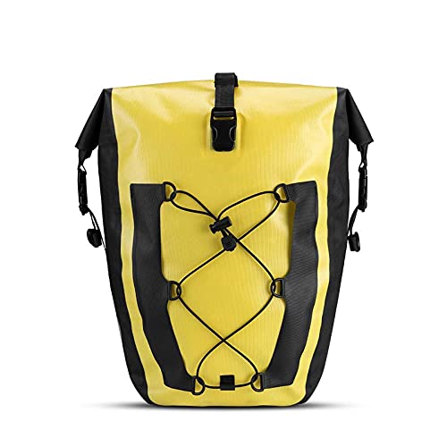 Sacoche de vélo étanche arrière jaune sacoche porte-bagages imperméable bicyclette