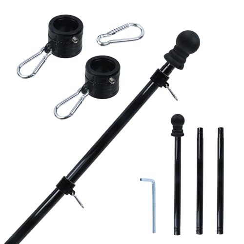 Oedema 4 FT Flag Pole Kit Heavy Duty Stainless Steel Flagpole Holder