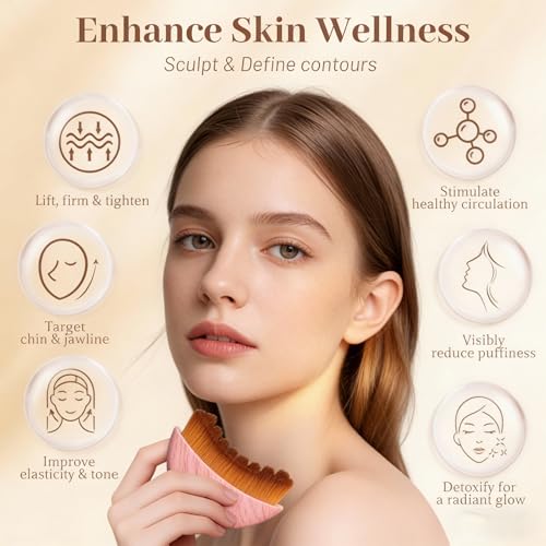 CAPOT Lymphatic Contour Face Brush & Massager - Sculpting & Lift for Defined Jawline & Glowing Skin, Ergonomic Design to Relieve Fatigue for All Skin Types (1PCS)