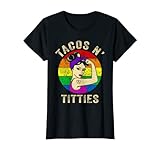 Womens Tacos and Titties Funny LGBT Gay Pride Gifts LGBTQ Lesbian T-Shirt