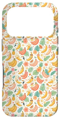 Tropical Banana Pattern Fruit Floral Beach Aesthetic �X�}�z�P�[�X iPhone 17 Pro �p