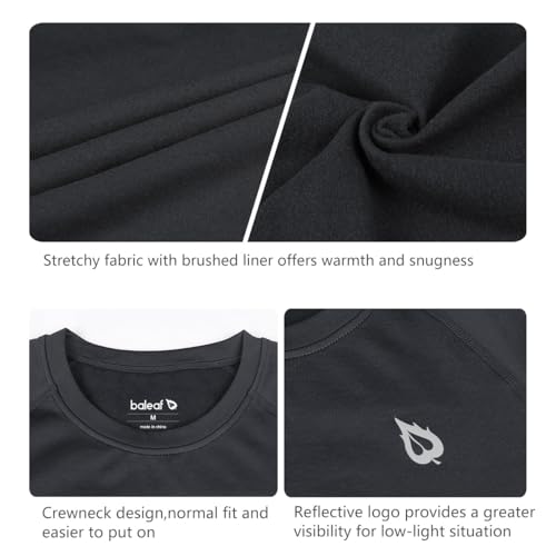 baleaf Boys Thermal Compression Shirts Youth Long Sleeve Fleece Base Layer Soccer Football Cold Gear3