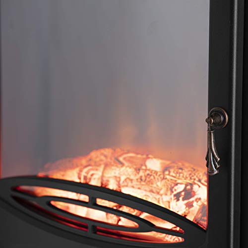 Warmlite Cambridge Electric Fireplace Suite, Adjustable Thermostat and LED Flame Effect, Traditional Stove Design - Image 9