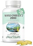 Omega 3 Fish Oil - Triple Strength 2000 mg Kosher Fish Oil Supplements - No Fishy Aftertaste Omega 3 Supplement - Burpless Fish Oil Omega 3 Fatty Acid Supplement with EPA and DHA (100 Softgels)