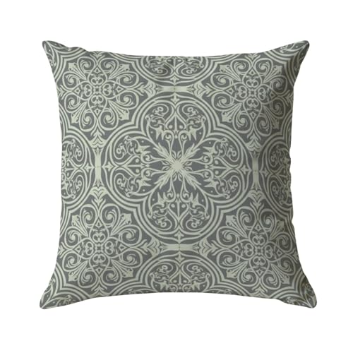 Light Green Gray Floral Square Pillows Cover 18X18 Inch Super Soft Throw Pillows Boho Accent Farmhouse Decorative Cushion Case for Sofa Couch Bed Living Room Cozy Home Decor