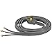 Certified Appliance Accessories 50-Amp Appliance Power Cord, 3 Prong Range Cord, 3 Wires with Eyelet Connectors, 10 Feet, Copper Wire