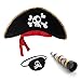 papapanda Cappello Pirata Toppa Dell'occhio Capitano Telescopio per Bambini