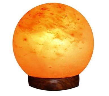 MIND,BODY & SOUL * (GLOBE) * SHAPE HIMALAYAN ROCK SALT LAMP for HEALING, FENG SHUI, VASTU & HOME DECOR PACK of 1 (GLOBE SHAPE)