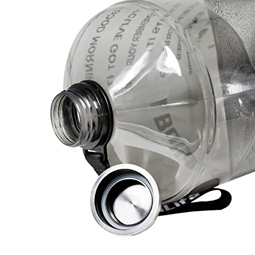 image for BuildLife 73OZ(2.2L) Water Bottle Motivational Fitness Workout with Ti